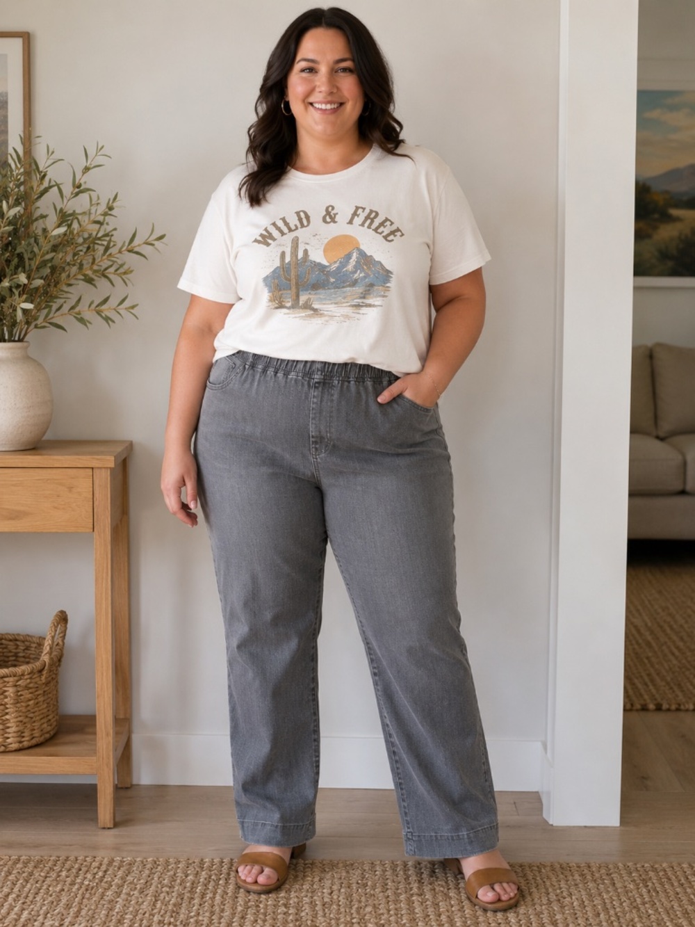 Vintage / Penningtons / Pull On Straight Leg Denim